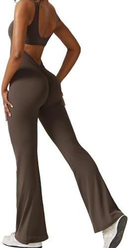 Flared Leg One-Piece Jumpsuit