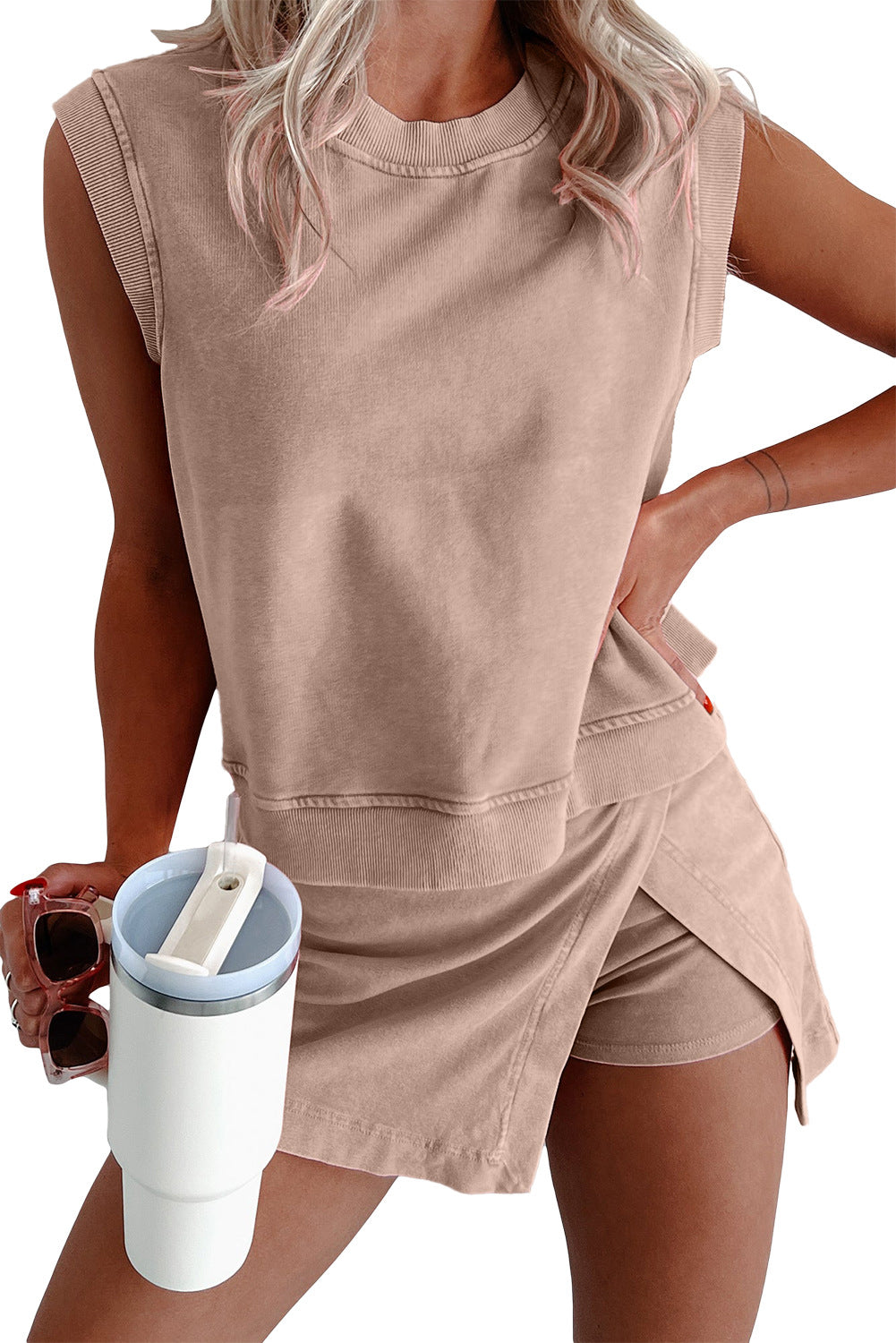 Tunic top and shorts set