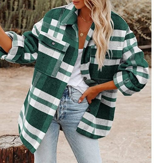 Flannel Check Overshirt Jacket
