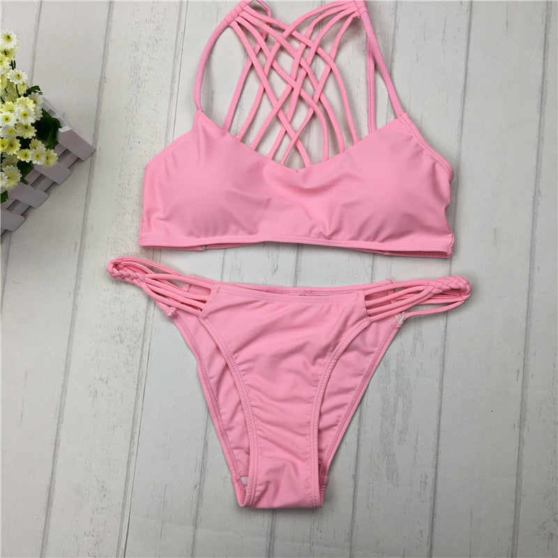 Halter bikini swimsuit