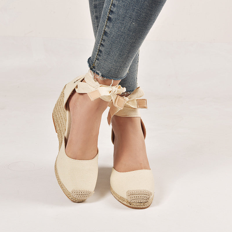 Light-Soled Lace-Up Ladies Sandals
