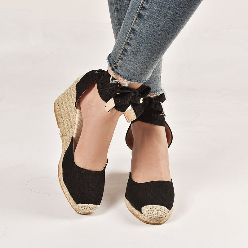 Light-Soled Lace-Up Ladies Sandals