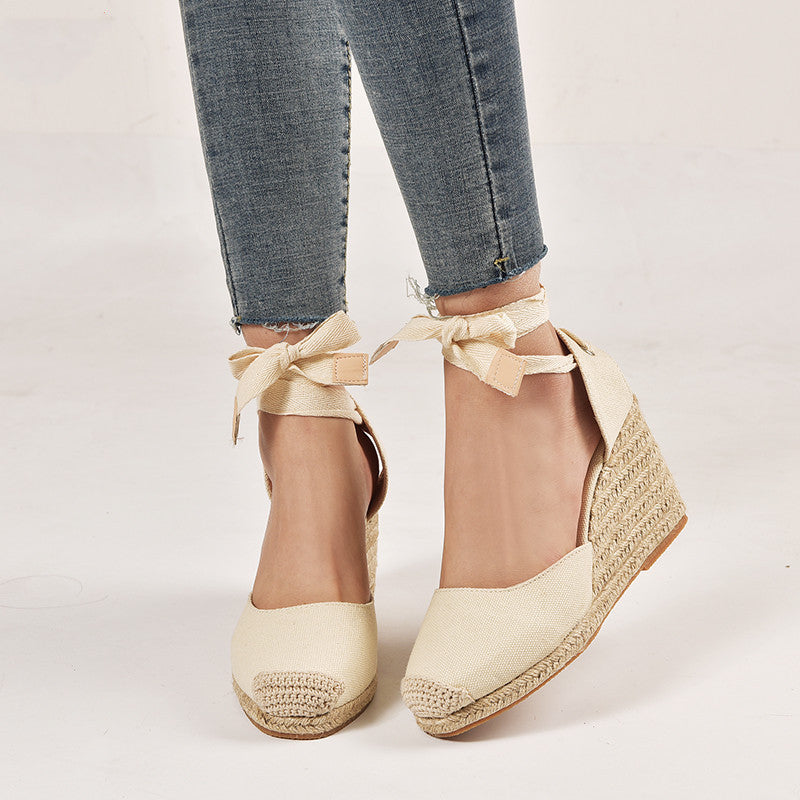 Light-Soled Lace-Up Ladies Sandals