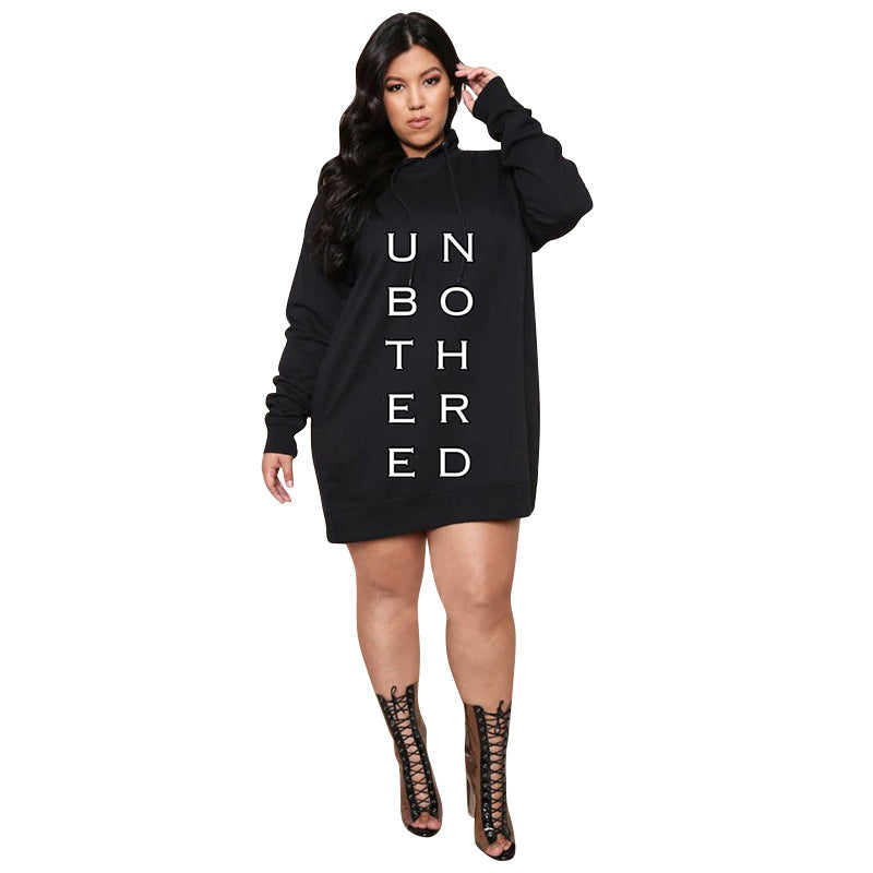 Plus Size jumper dress with a hood