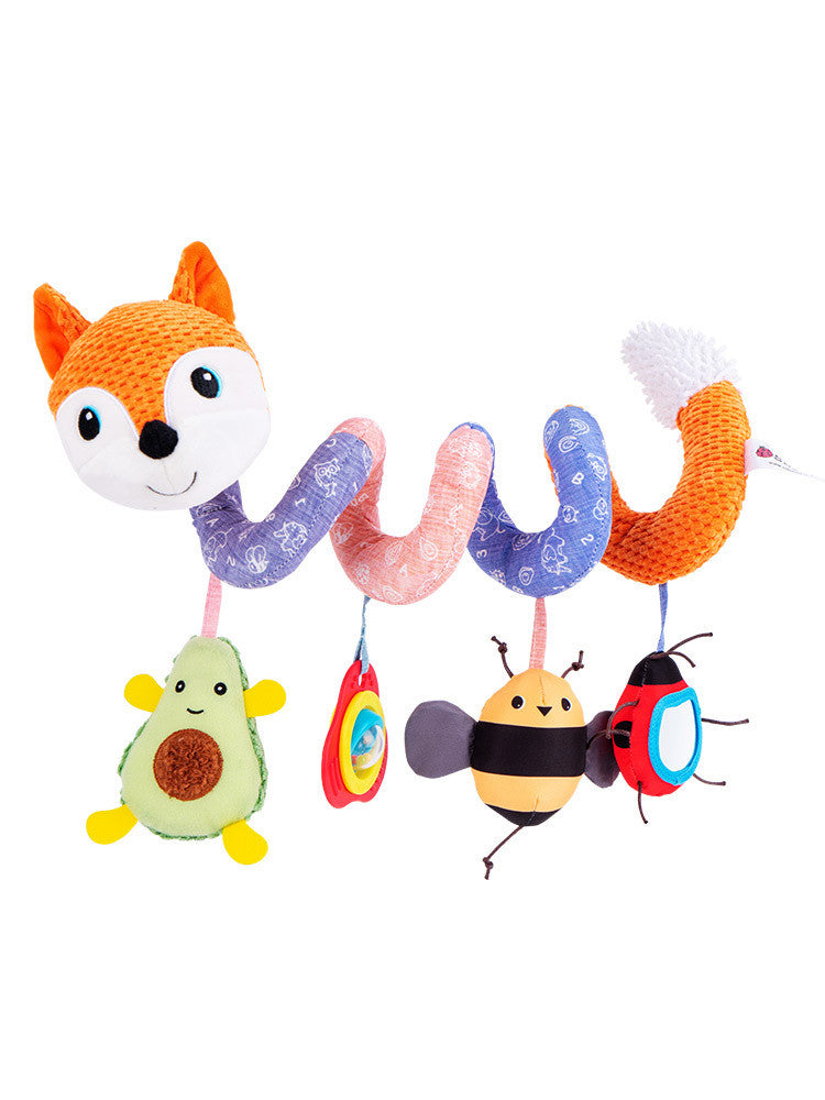Plush Toy Baby Bed Trailer Fox Bed With Music Bell Ringing Paper