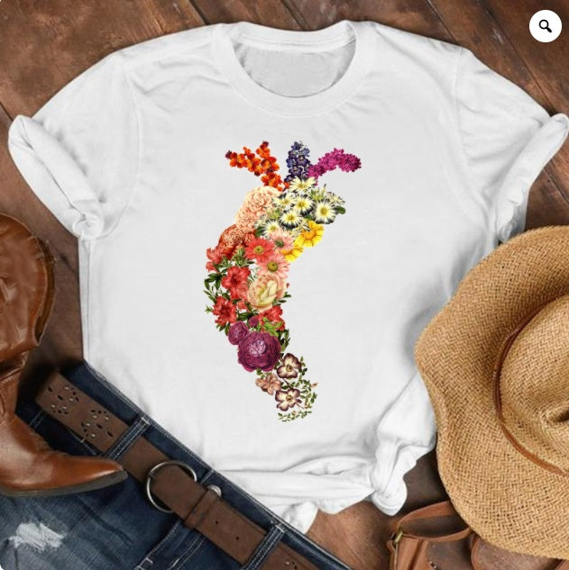 Loose Large Fashion Butterfly T Shirt