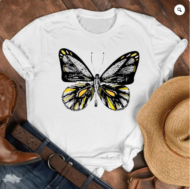 Loose Large Fashion Butterfly T Shirt