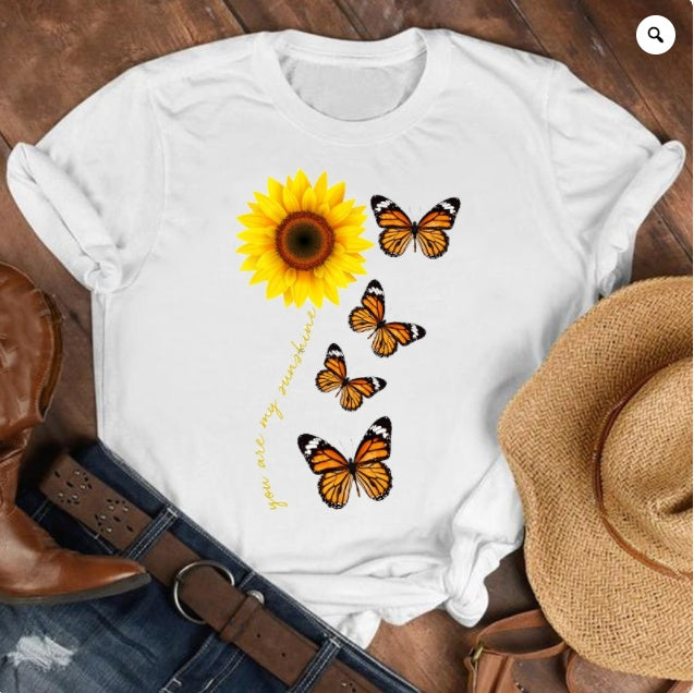 Loose Large Fashion Butterfly T Shirt