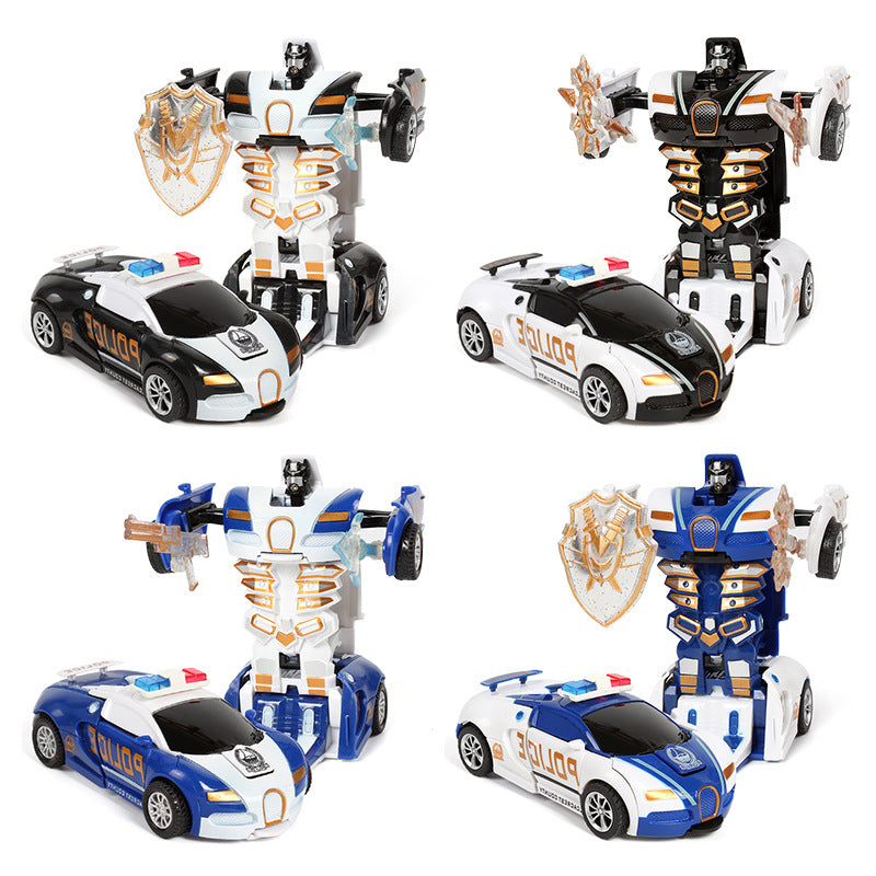 Children's Toy Car Collision Deformation
