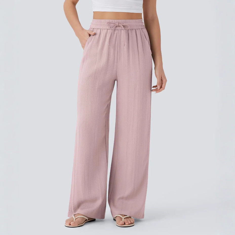 Wide Leg Loose Drawstring Trousers