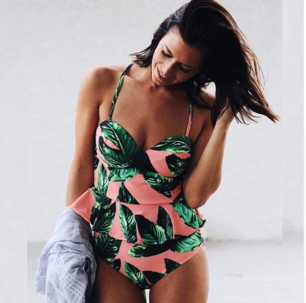 High Waisted Floral Biquini Two Piece Bikinis Tankini Beachwear