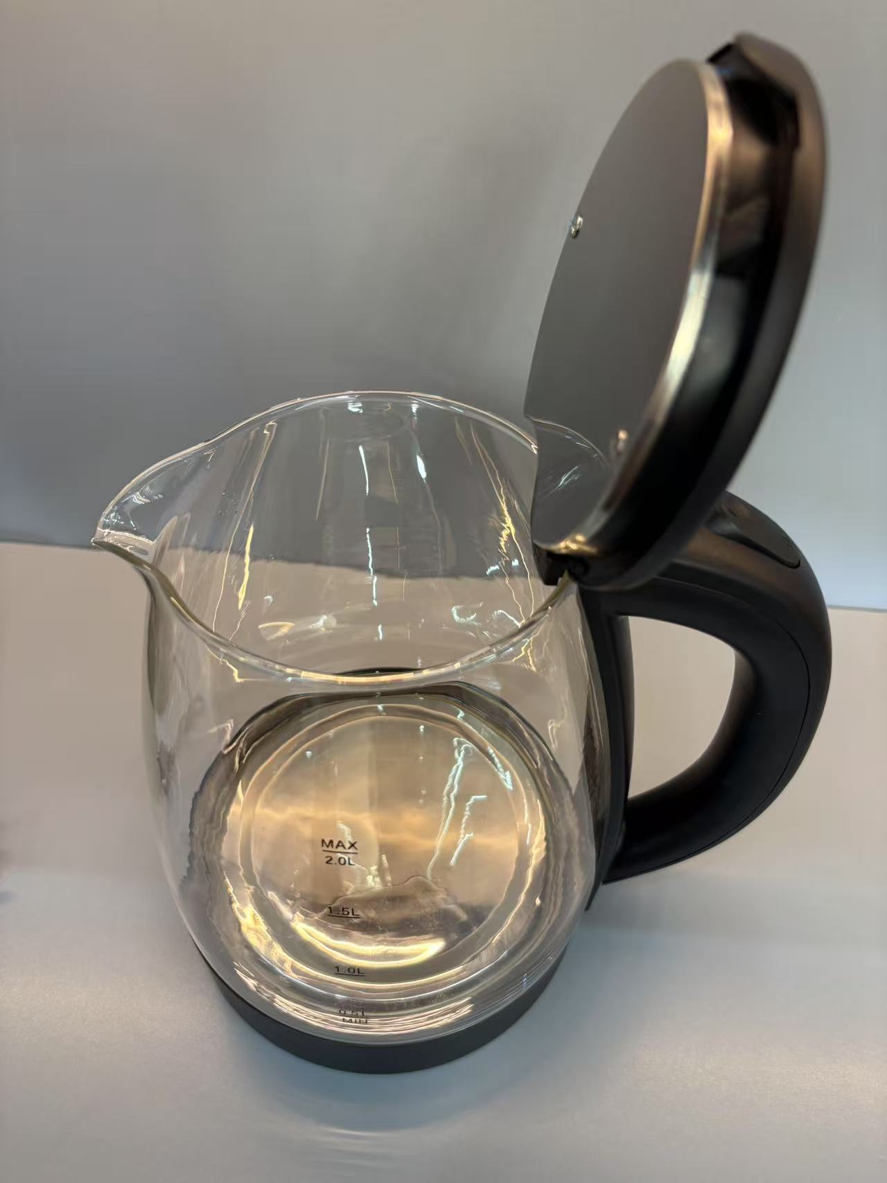 2L Electric Kettle Fast Boil Quiet Glass Kettle 360 Blue LED Boil-Dry Protection