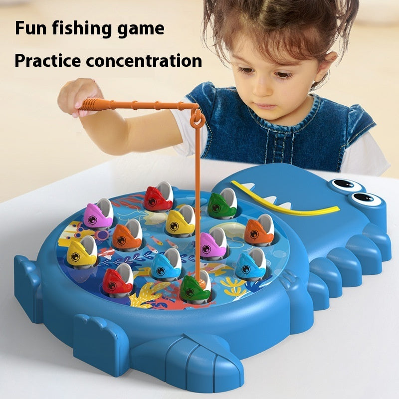 Children's Simulation Magnetic Dinosaur Fishing Plate