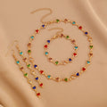 Women's Colorful Water Drop Tassel Earrings