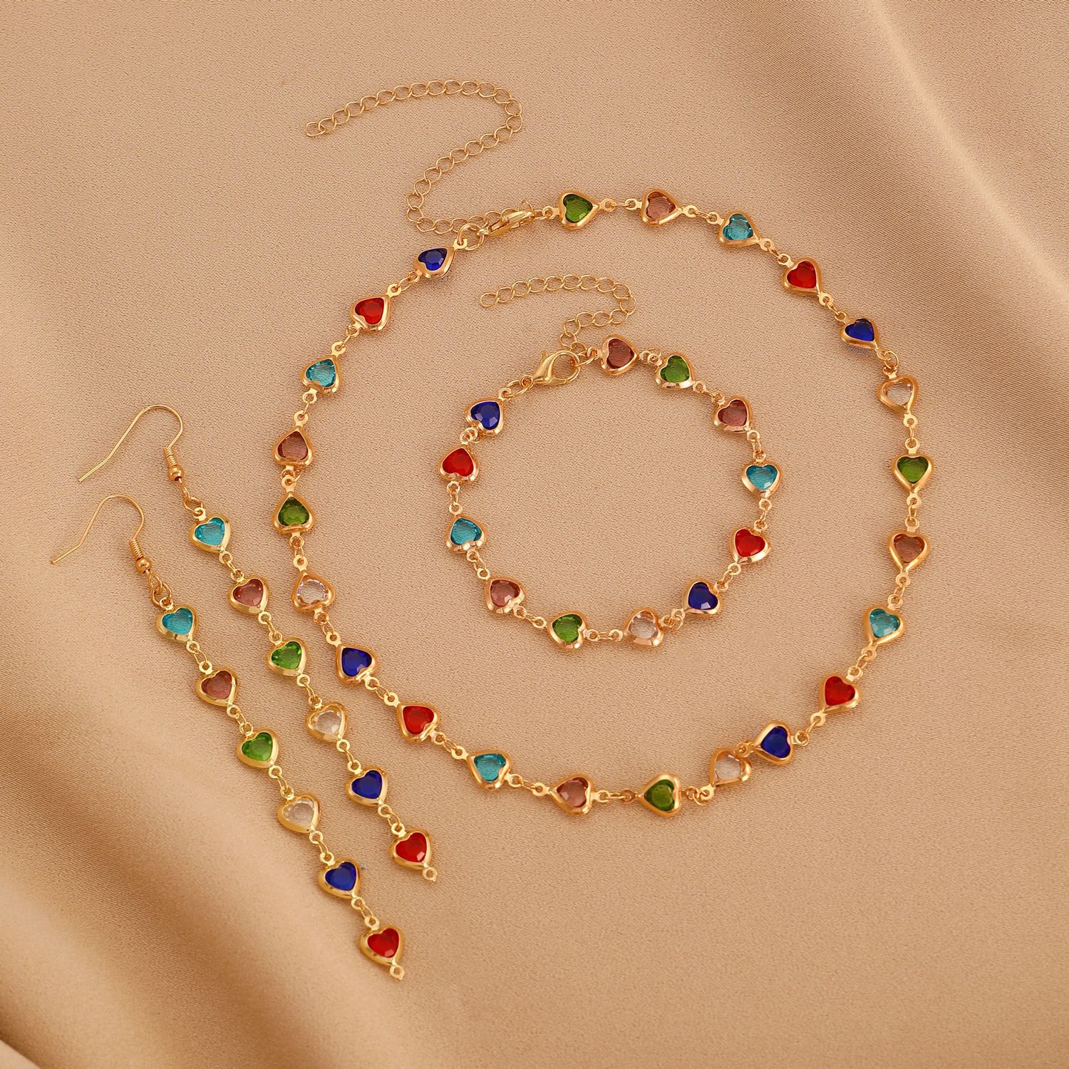 Women's Colorful Water Drop Tassel Earrings