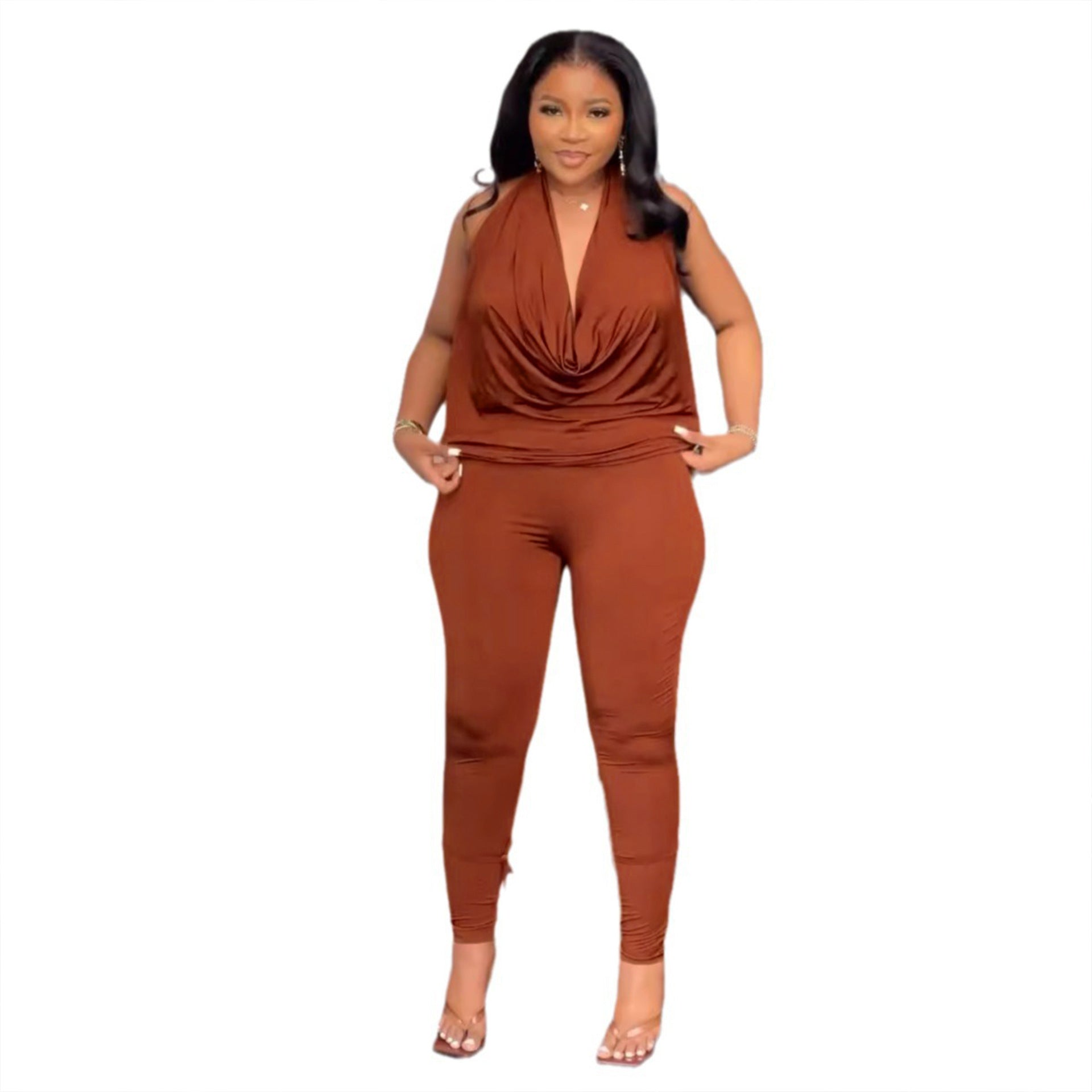 Stretch Halterneck Casual Set
