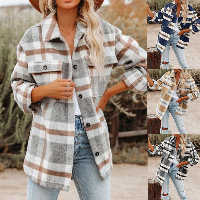 Flannel Check Overshirt Jacket