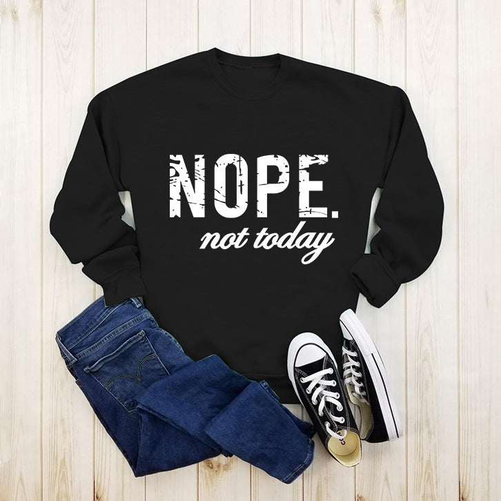 Women's Printed Round Neck Pullover Fashion Sweater