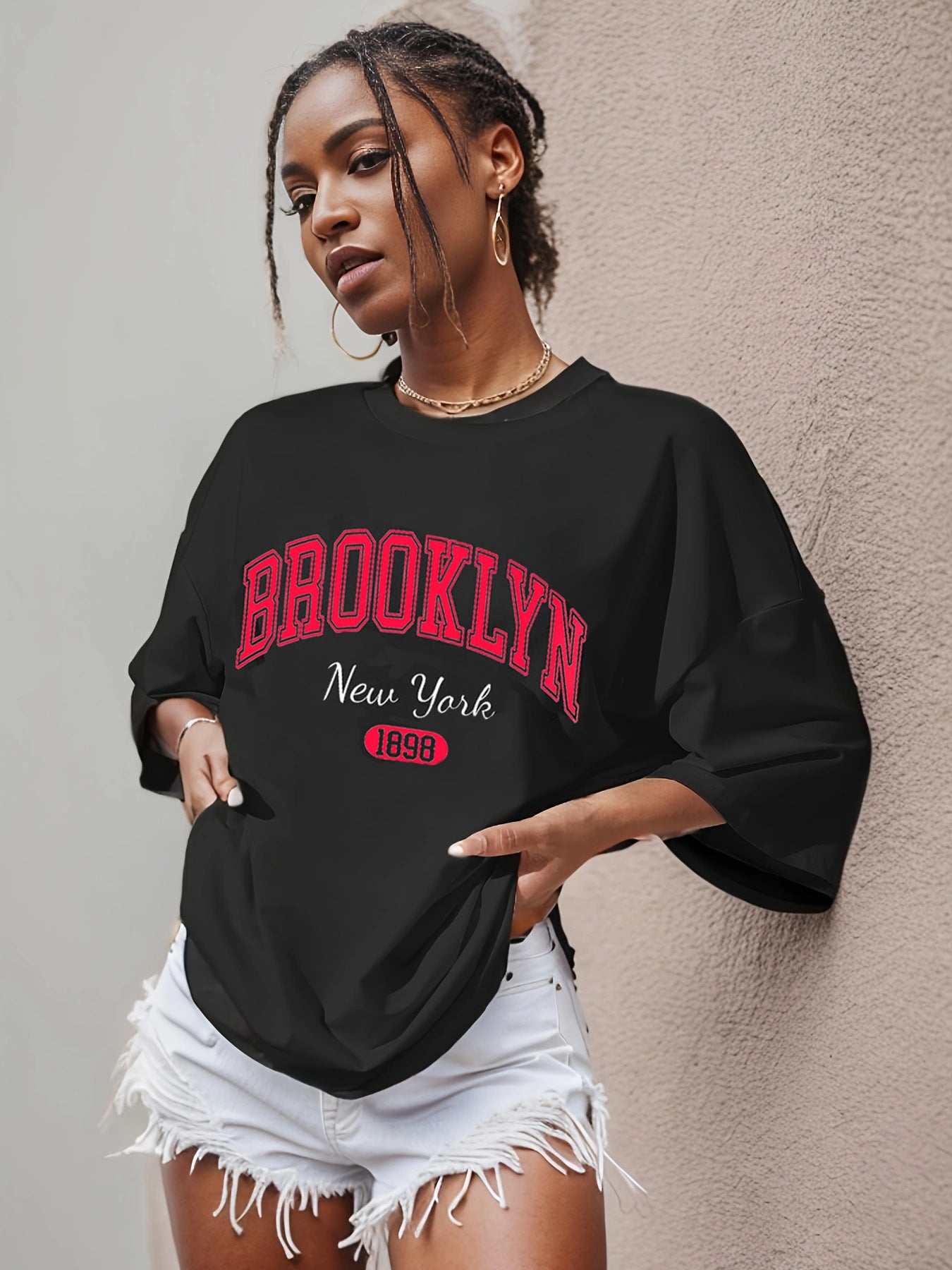 Printed Drop Shoulder