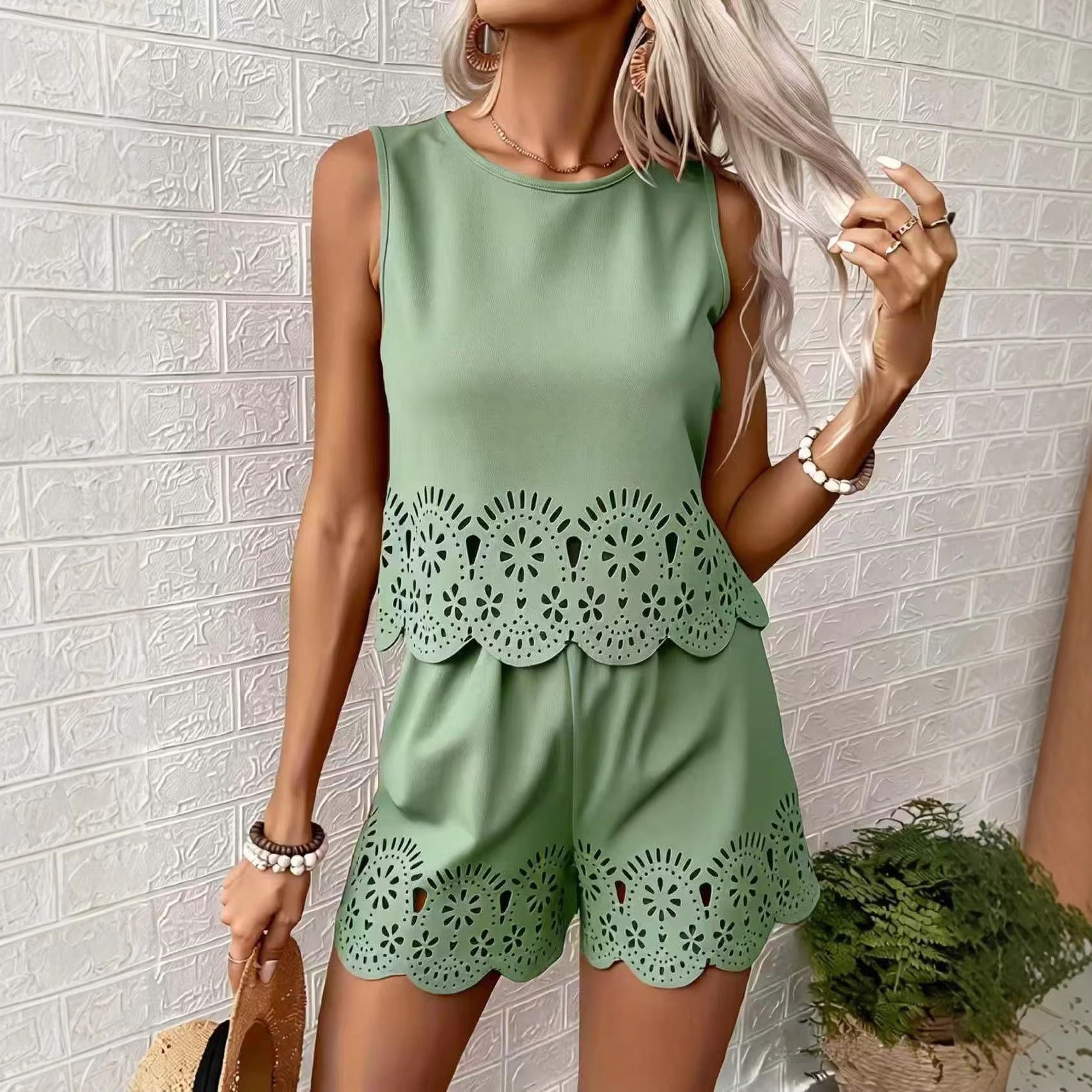 Elegant Hollow-Out Set For Women
