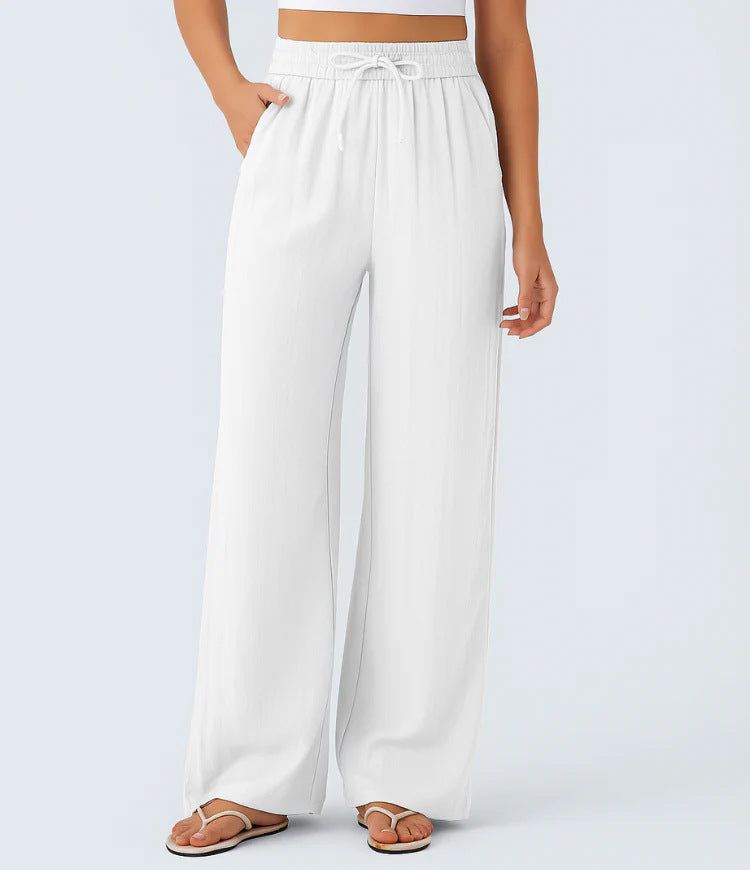 Wide Leg Loose Drawstring Trousers