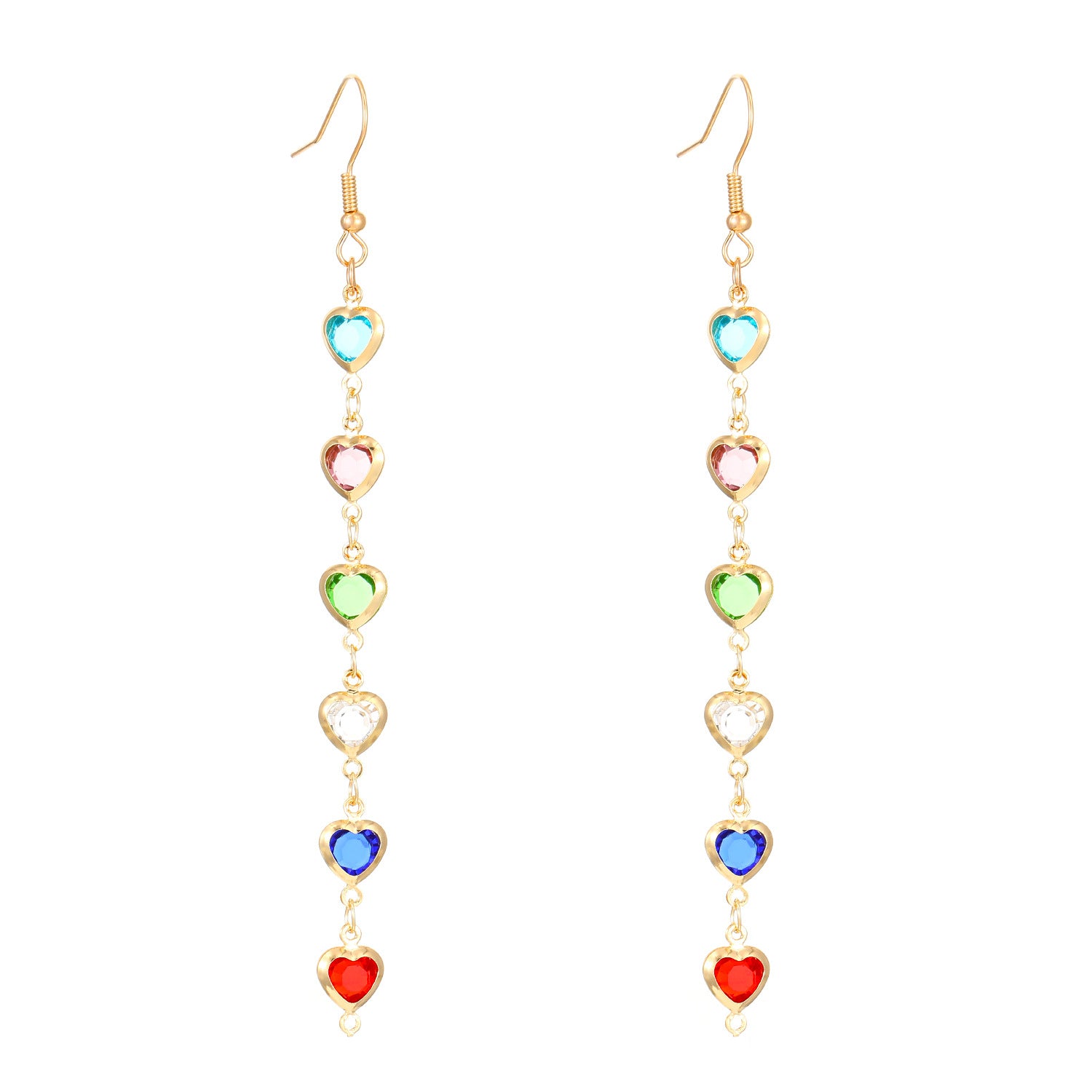 Women's Colorful Water Drop Tassel Earrings