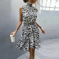 High neck tunic dress