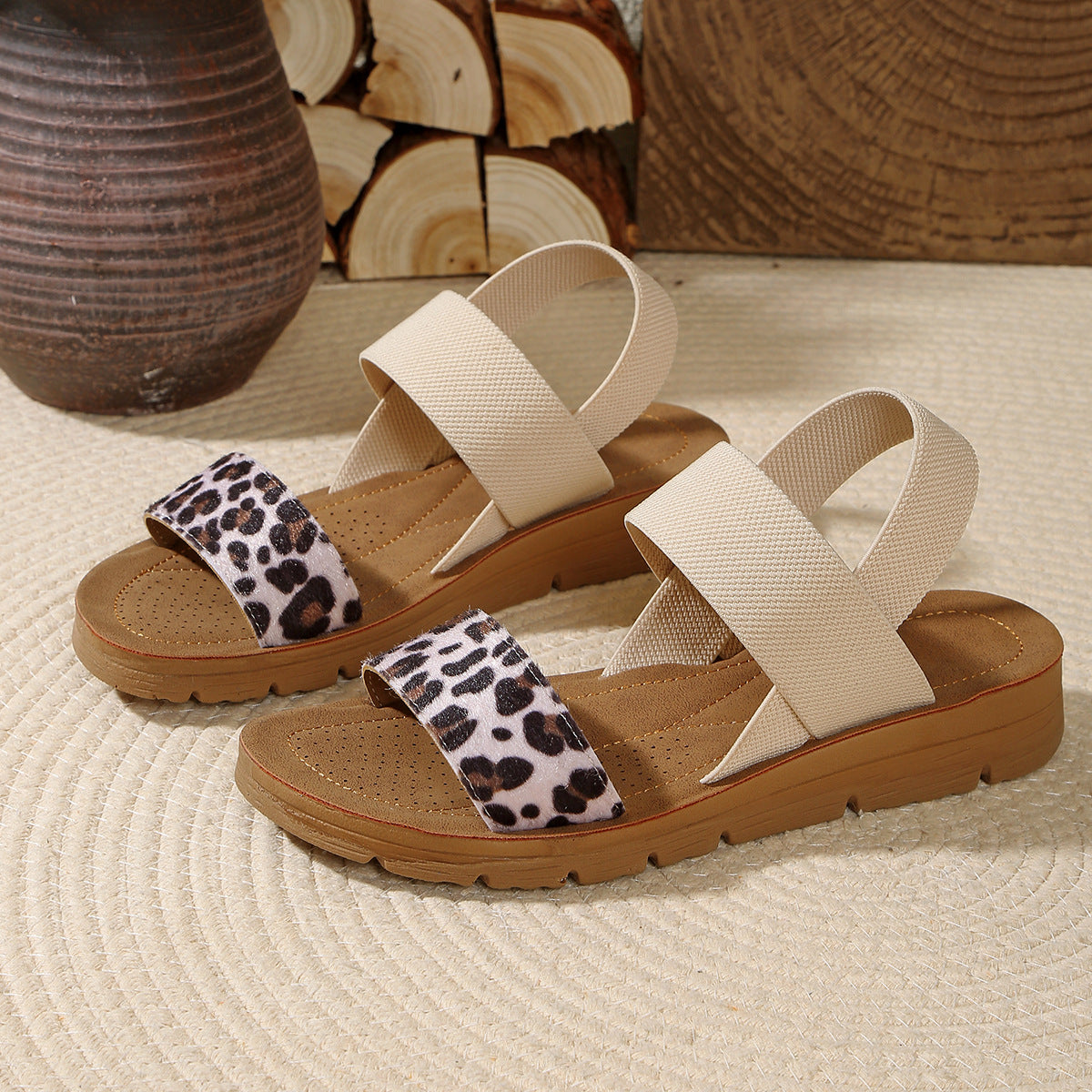 Roman Elastic Waistband sandals