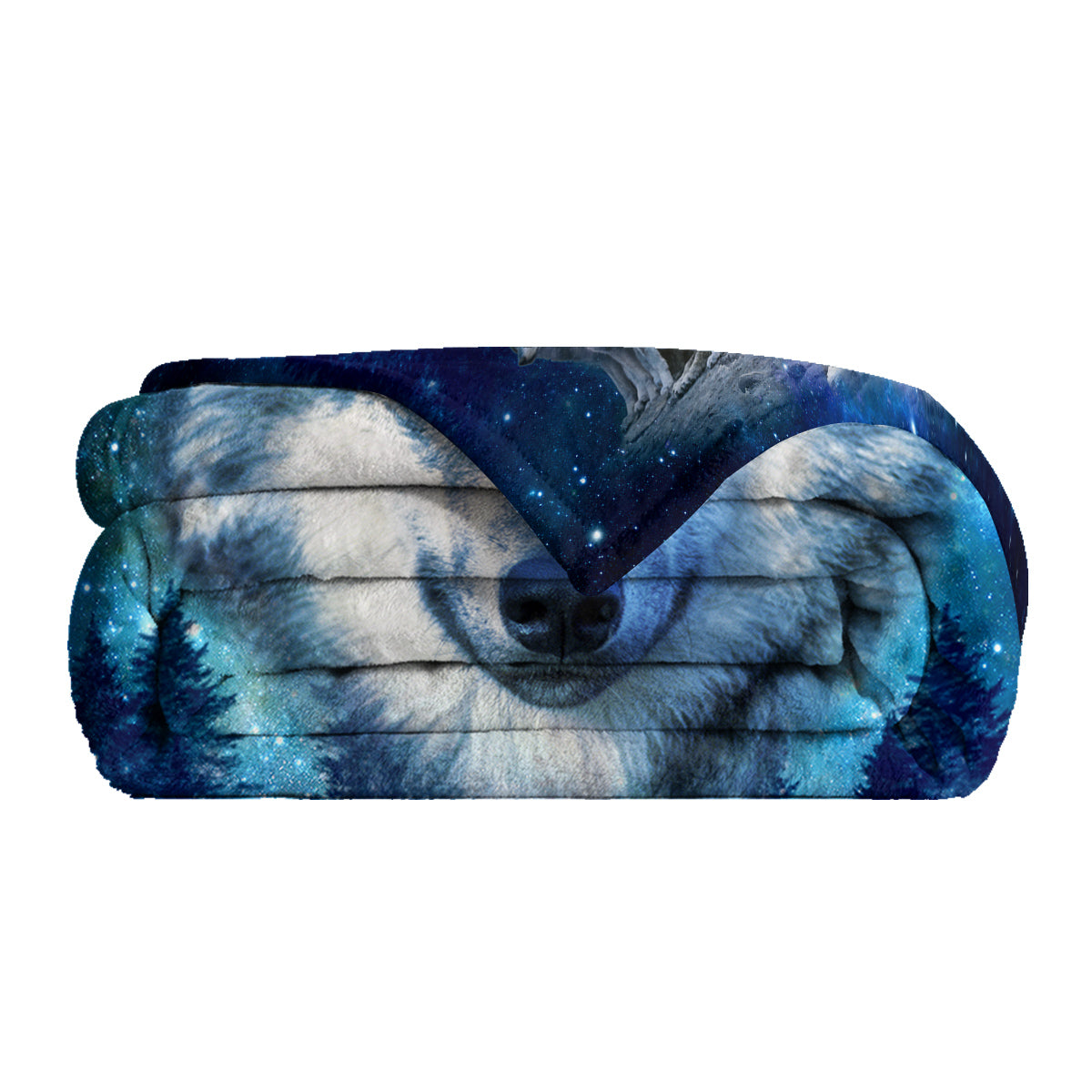 Blue Wolf Fleece Flannel Blanket Nature Wildlife Blanket Fluffy Cozy Winter Wolves Animal Fleece Blanket For Sofa Couch Travel