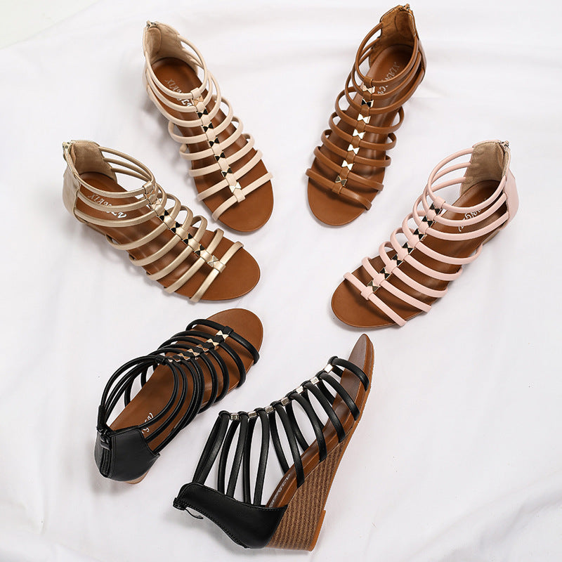 Roman Wedge Sandals