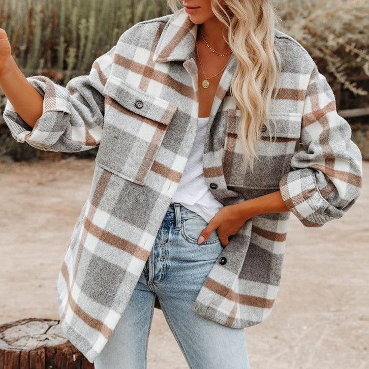 Flannel Check Overshirt Jacket