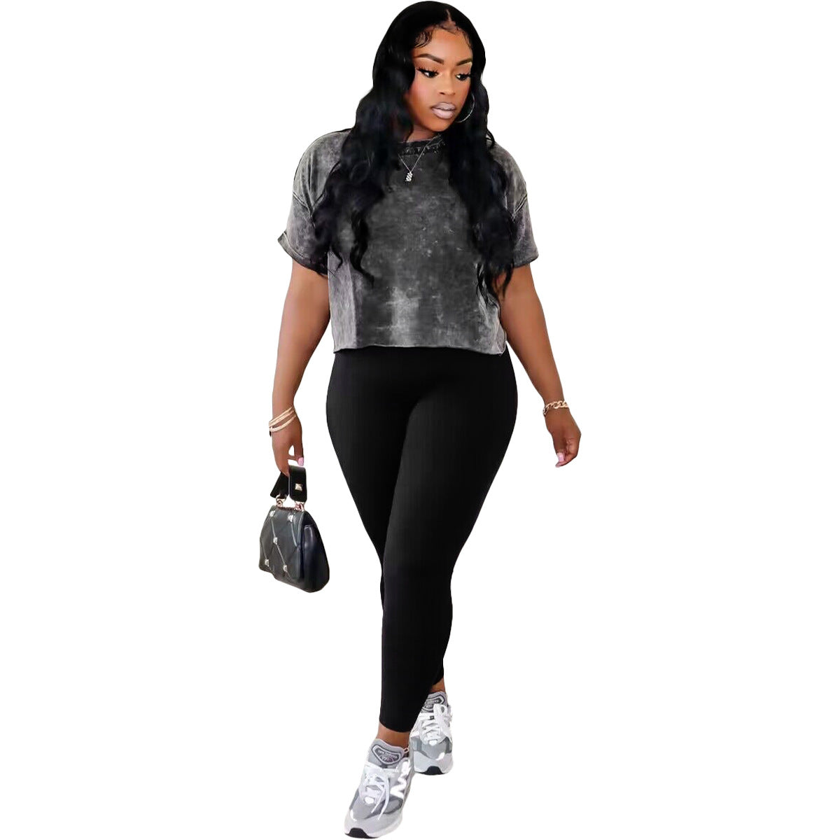 Women's Printed Casual Sports Two-Piece Set