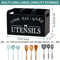 Wooden Vintage-Style Organizer Box For Kitchen Utensils Chopsticks And Spoons