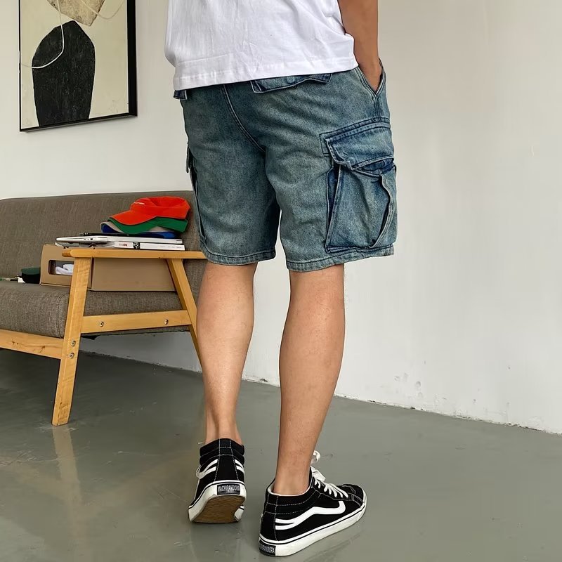 Pocket Denim Shorts Men