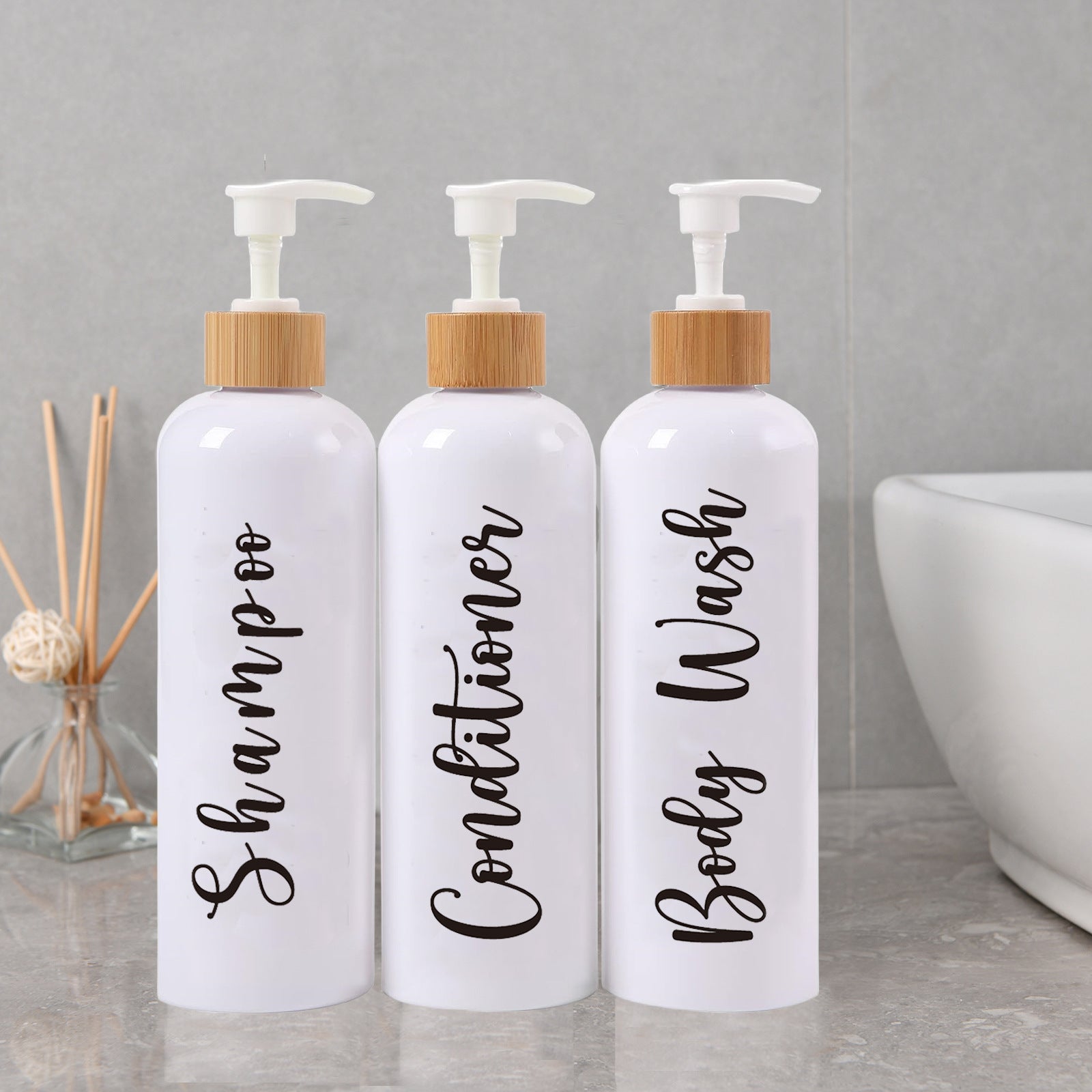 Thickened 3-piece Set Of 500ml Refillable Travel Bottles