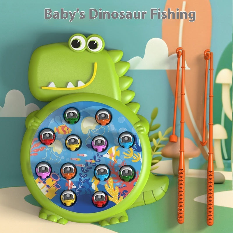 Children's Simulation Magnetic Dinosaur Fishing Plate