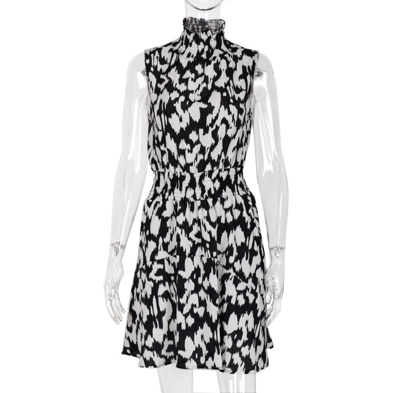 High neck tunic dress
