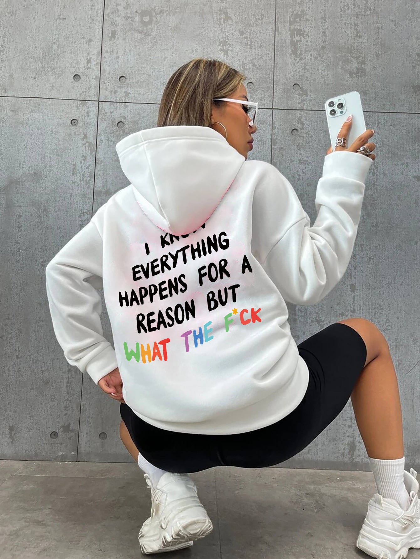 Womens printed jumper with Hood