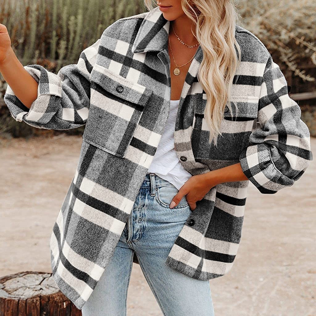 Flannel Check Overshirt Jacket