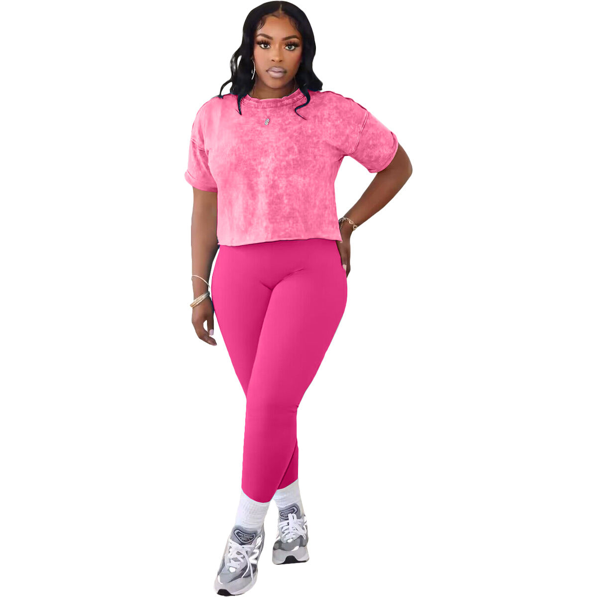 Women's Printed Casual Sports Two-Piece Set