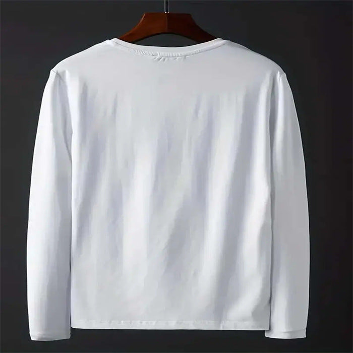 Long-sleeve Crew-neck Top With Printed Design