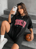 Summer Fashion Casual  Drop Shoulder Women's T-shirt