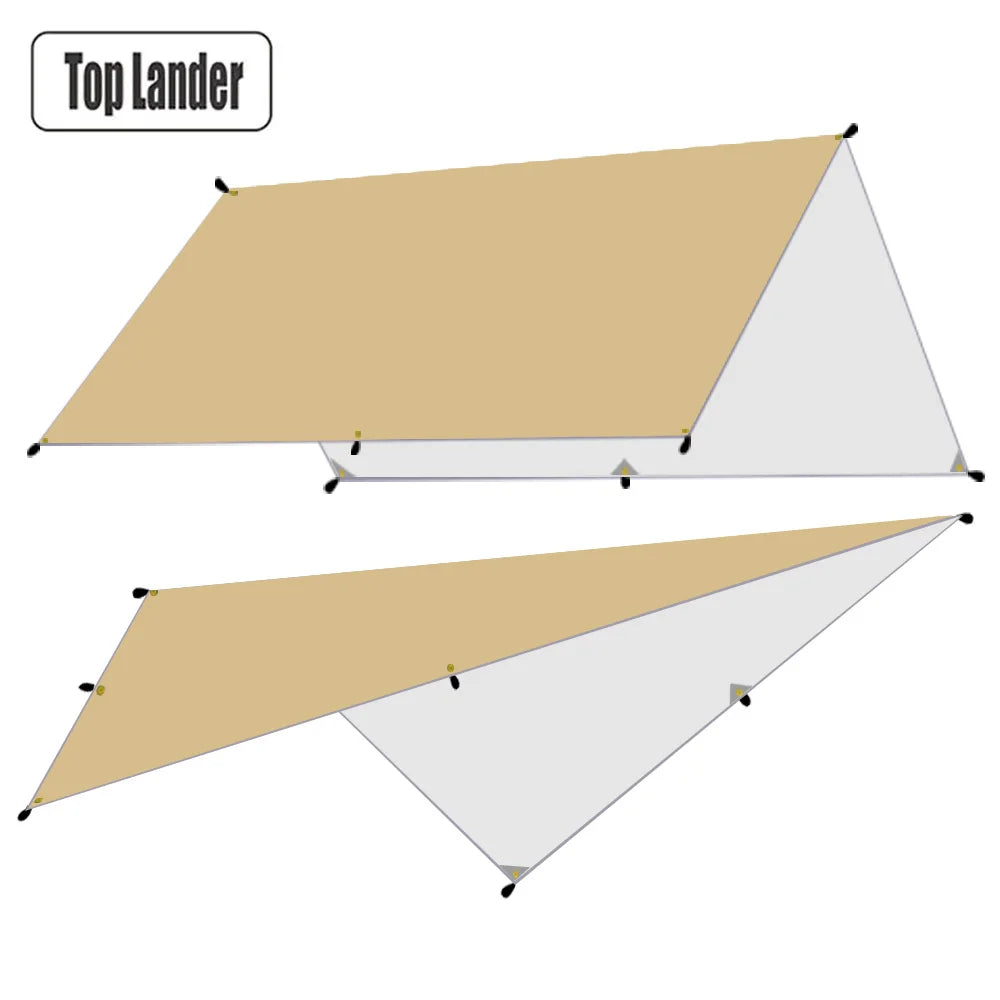 Awning Waterproof Tarp Tent Shade Ultralight Garden Canopy