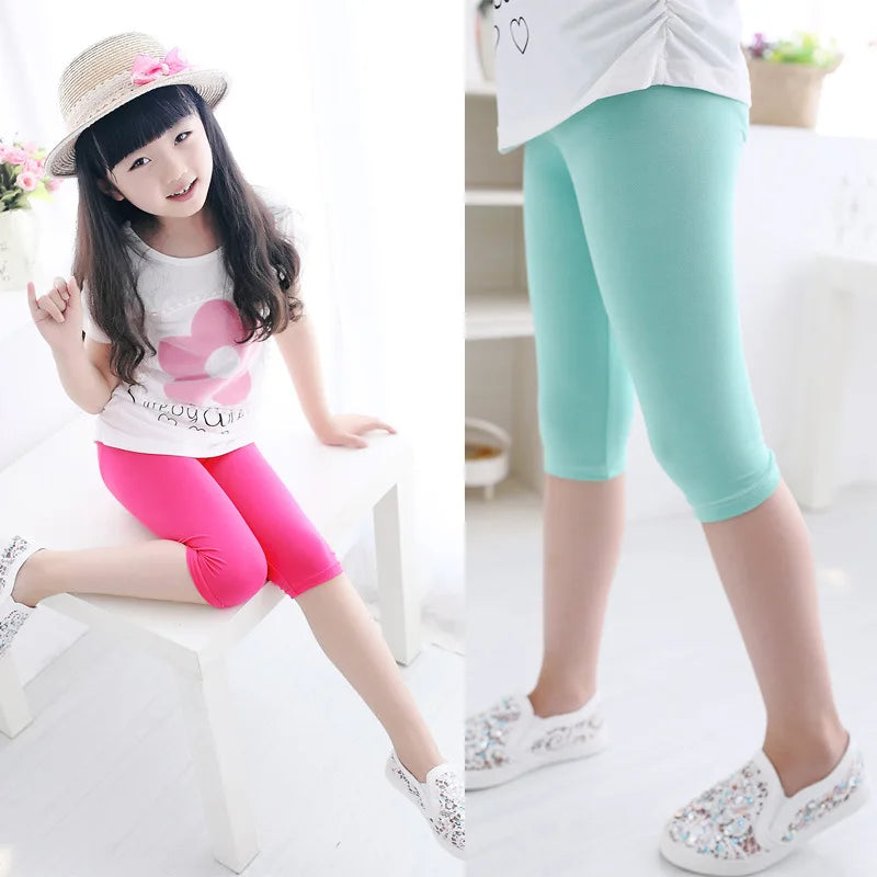 3-10years Girls Knee Length leggings