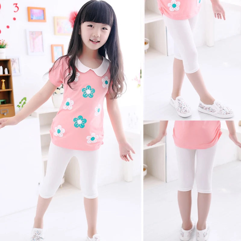3-10years Girls Knee Length leggings