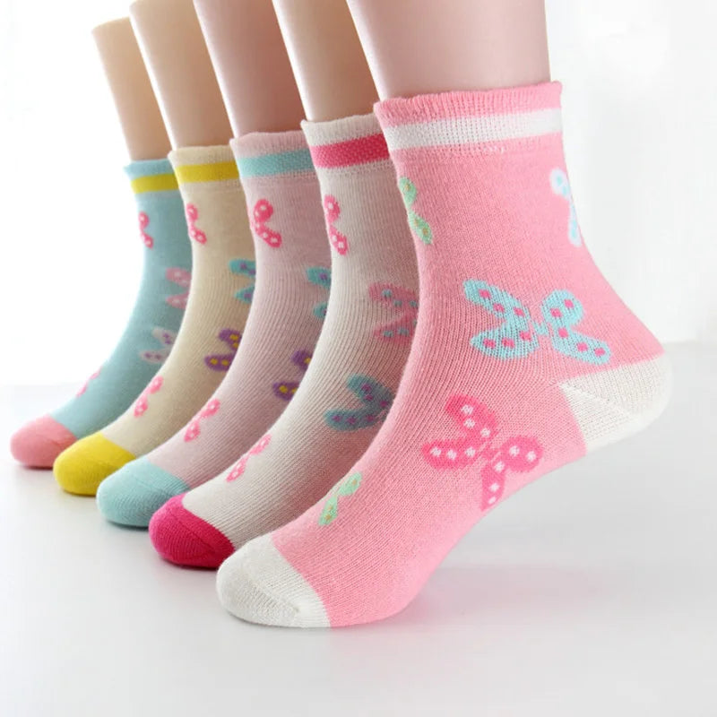 5 Pairs of  girls socks