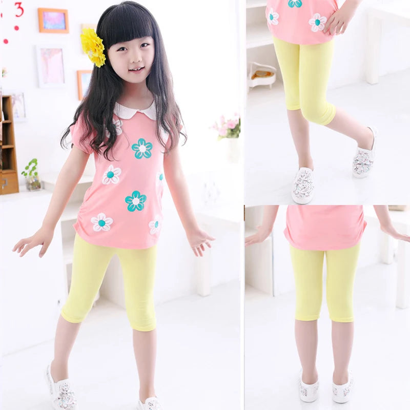 3-10years Girls Knee Length leggings
