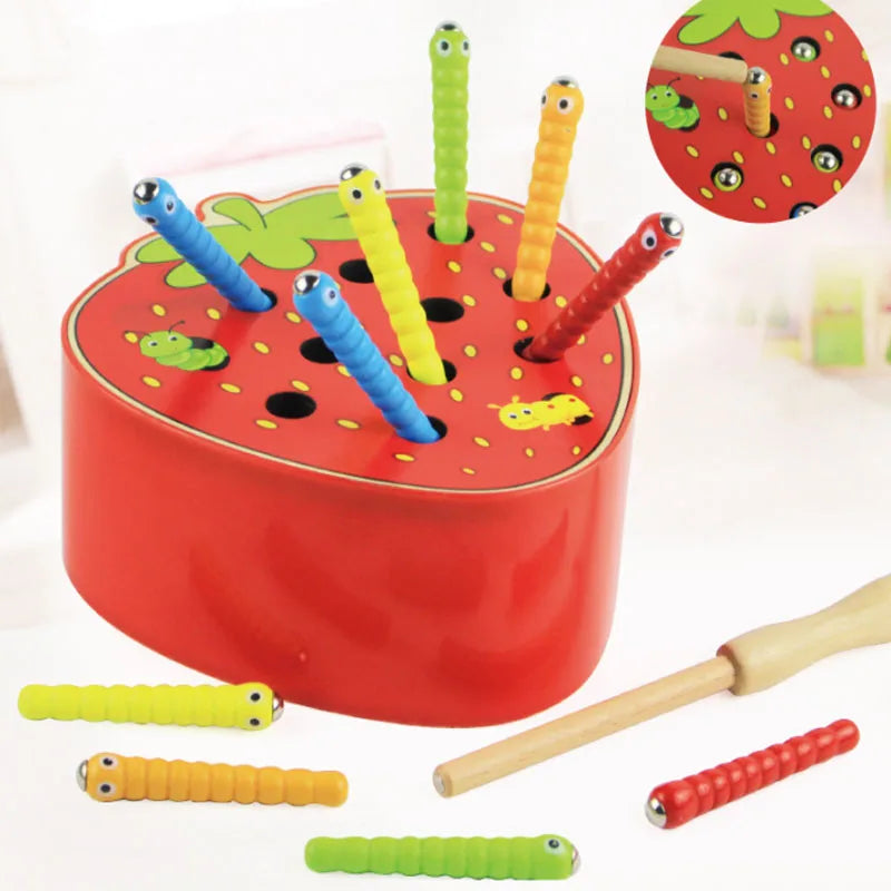 Baby Toys Wooden Catching Worms