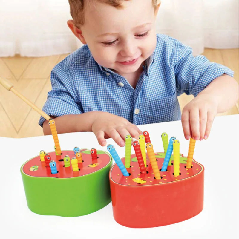 Baby Toys Wooden Catching Worms