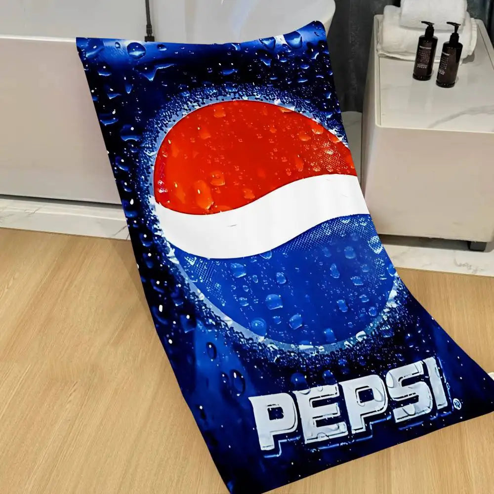 Drinks P-Pepsis Art Cola Microfiber Beach Towel Absorbent Quick Dry Soft Yoga Swimming Resort Mountain Climbing Towel